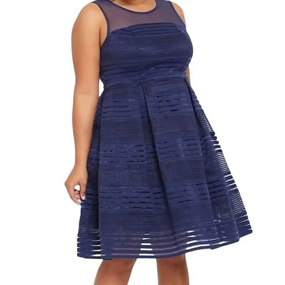 torrid striped skater dress Torrid Stripe Skater Dress 3XL (24-26)